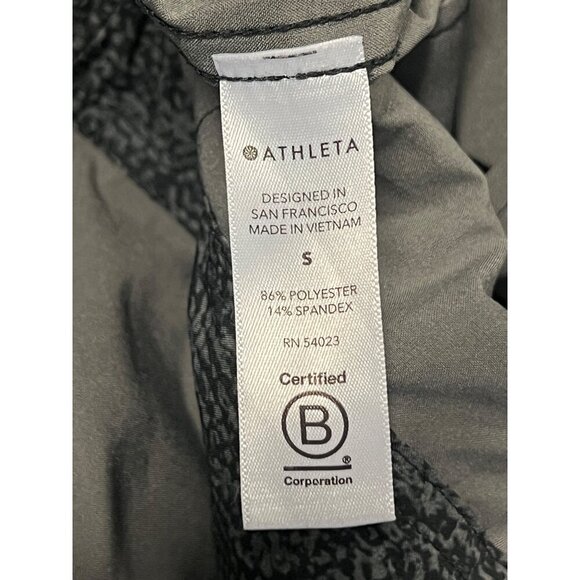 Athleta Womens Size Small Sleeveless V-Neck Jumpsuit Drawstring Black Gray EUC - Picture 11 of 12